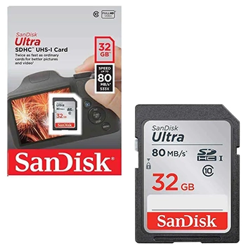 کارت حافظه SDHC سن دیسک مدل Ultra کلاس 10 استاندارد UHS-I U1 سرعت 533X 80MBps ظرفیت 32 گیگابایت